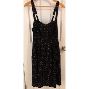 Torrid black dress with white dots sz 00